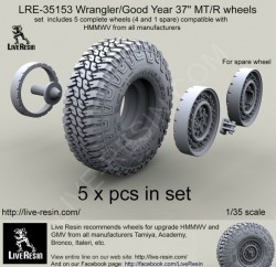 LRE-35153)Wrangler/Good Year 37" MT/R tire and wheels set