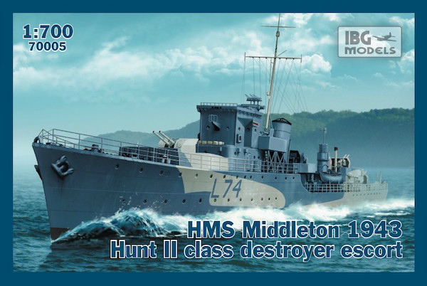 ハントII級護衛駆逐艦 ミドルトン L74 英国海軍 1943年