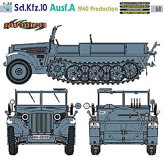 【新製品】[0089195866301] サイバーホビー6630)Sd.Kfz.10 1tハーフトラックA型（1940年生産車)
