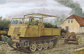 【新製品】[0089195866844] 6684)ドイツ軍 RSO/03(ディーゼルエンジン型) w/5cm Pak38 対戦車砲