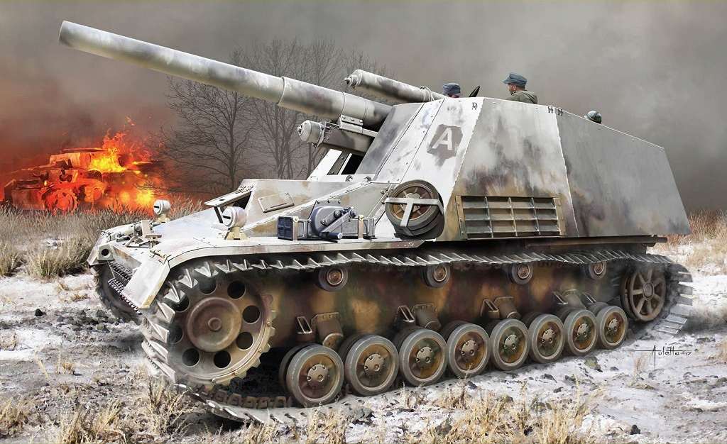 【新製品】6876)ドイツ軍 自走砲 Sd.Kfz.165 フンメル初期生産型 w/ヴィンターケッテ
