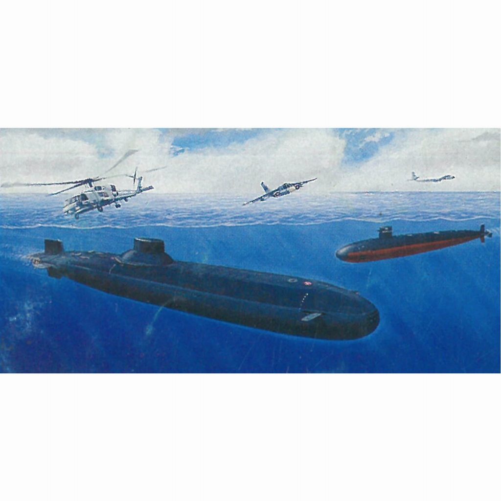 【新製品】7001 1/700 アメリカ海軍 原子力潜水艦 U.S.S. ダラス vs ソビエト海軍 原子力潜水艦タイフーン