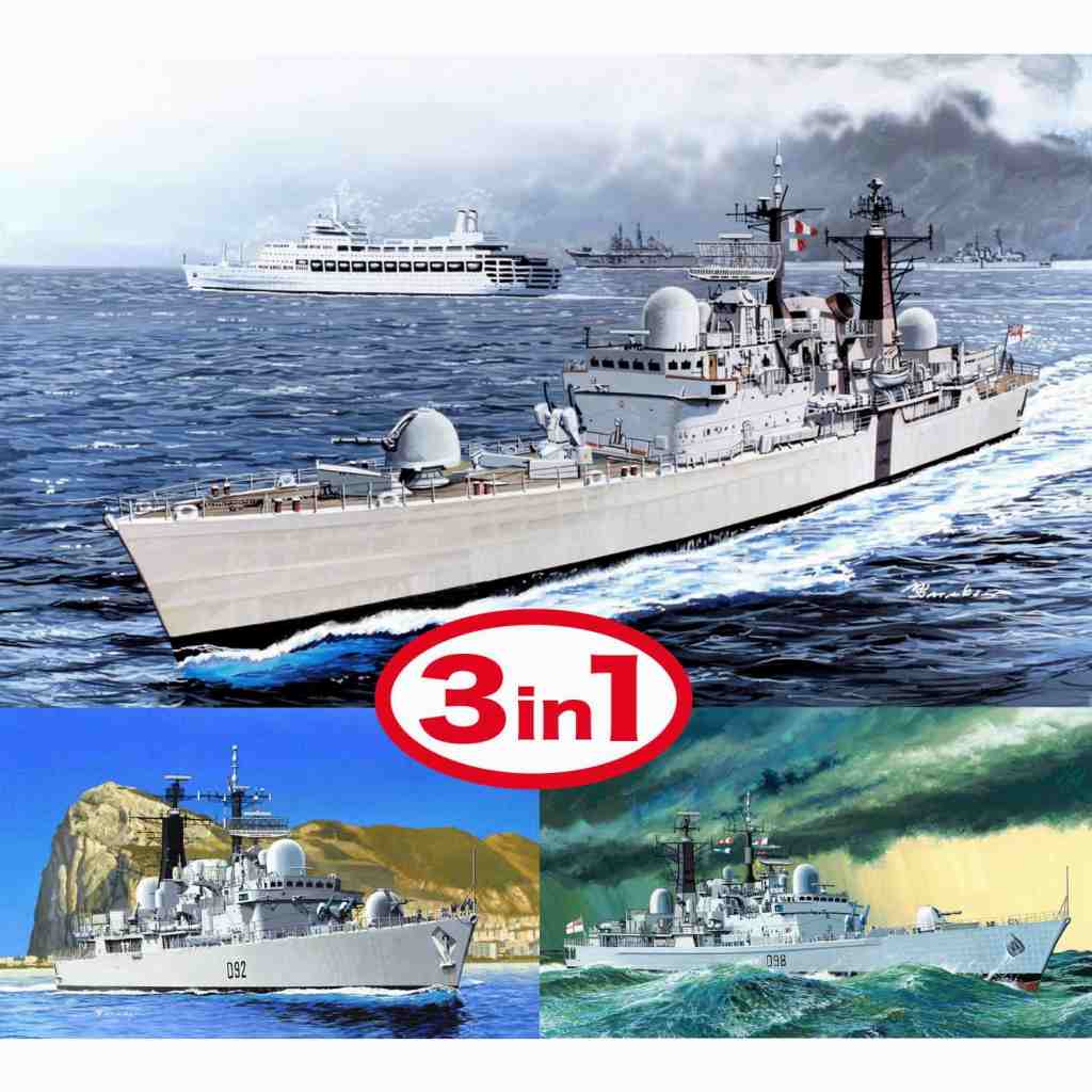 【新製品】7152 イギリス海軍 H.M.S. 42型駆逐艦 バッチ1・2・3 (3in1)