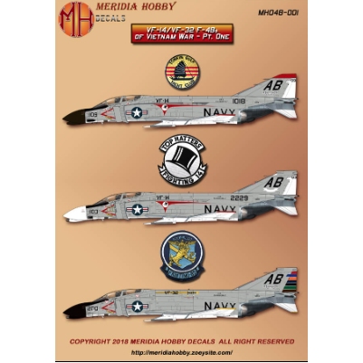 【新製品】MERIDIA HOBBY DECALS MHD48-001 マクドネルダグラス F-4B ファントム