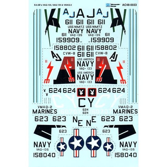 【新製品】AC48-0033 グラマン EA-6B プラウラー VAQ-133、 VAQ-135 & VMAQ-2