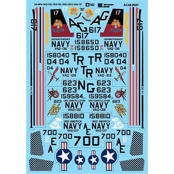 【新製品】AC48-0037 グラマン EA-6B プラウラー VAQ-129、 VAQ-132、VAQ-136 & VAQ-137