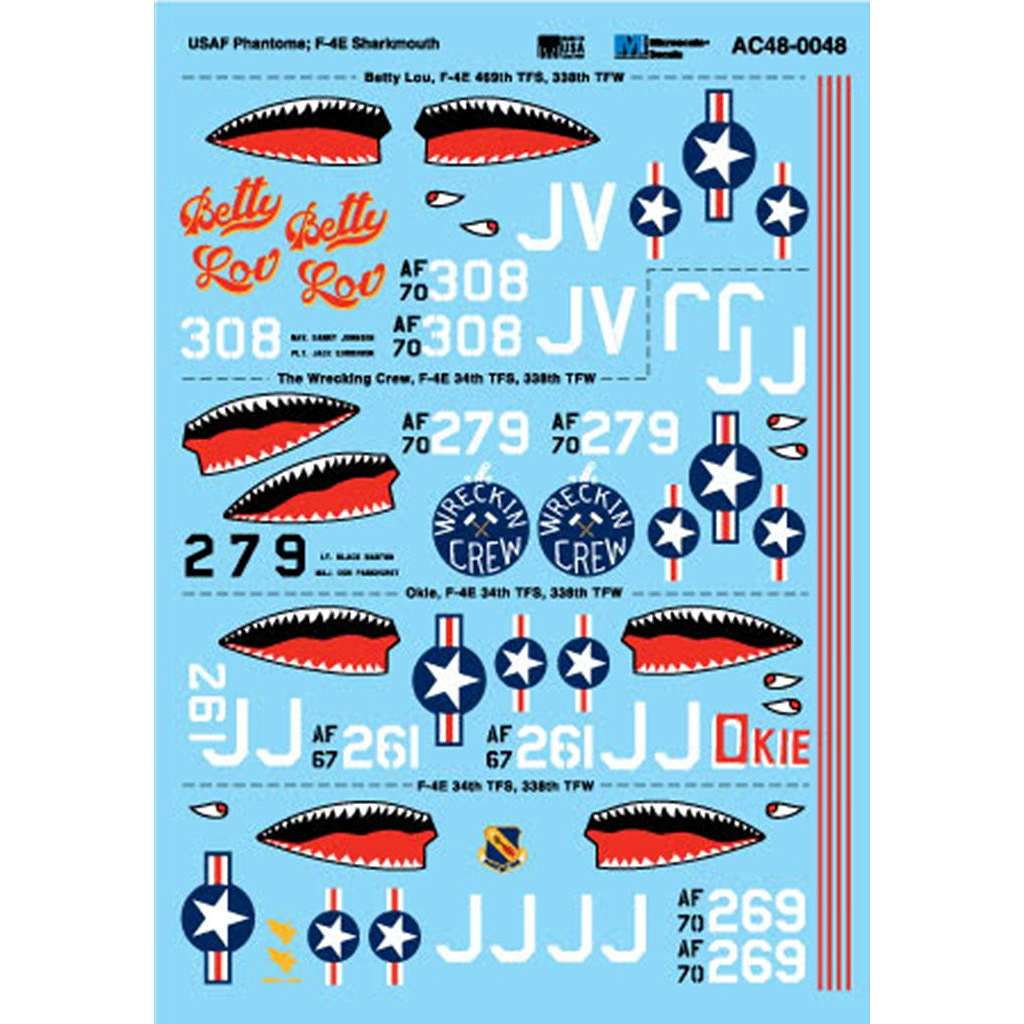 【新製品】AC48-0048 アメリカ空軍 マクドネル・ダグラス F-4E ファントムII シャークマウス