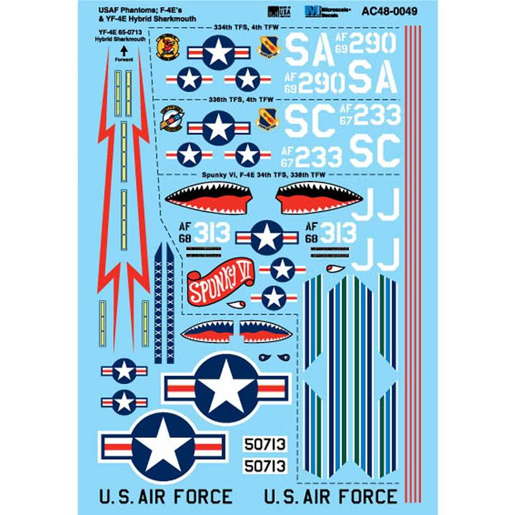 【新製品】AC48-0049 アメリカ空軍 マクドネル・ダグラス F-4E/YF-4E ファントムII シャークマウス