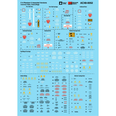 【新製品】AC48-0052)F-4 ファントムII 迷彩塗装用コーションデータ