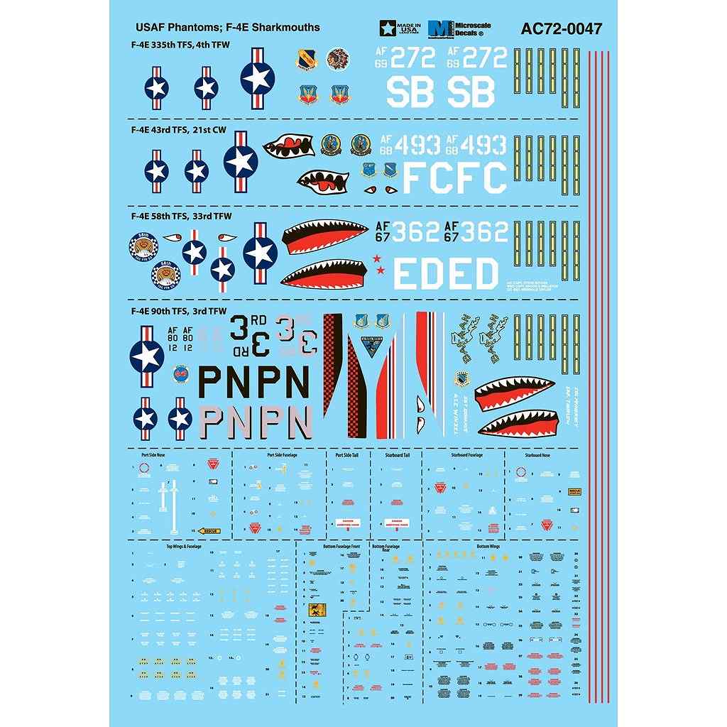 【新製品】AC72-0047 アメリカ空軍 マクドネル・ダグラス F-4E ファントムII シャークマウス