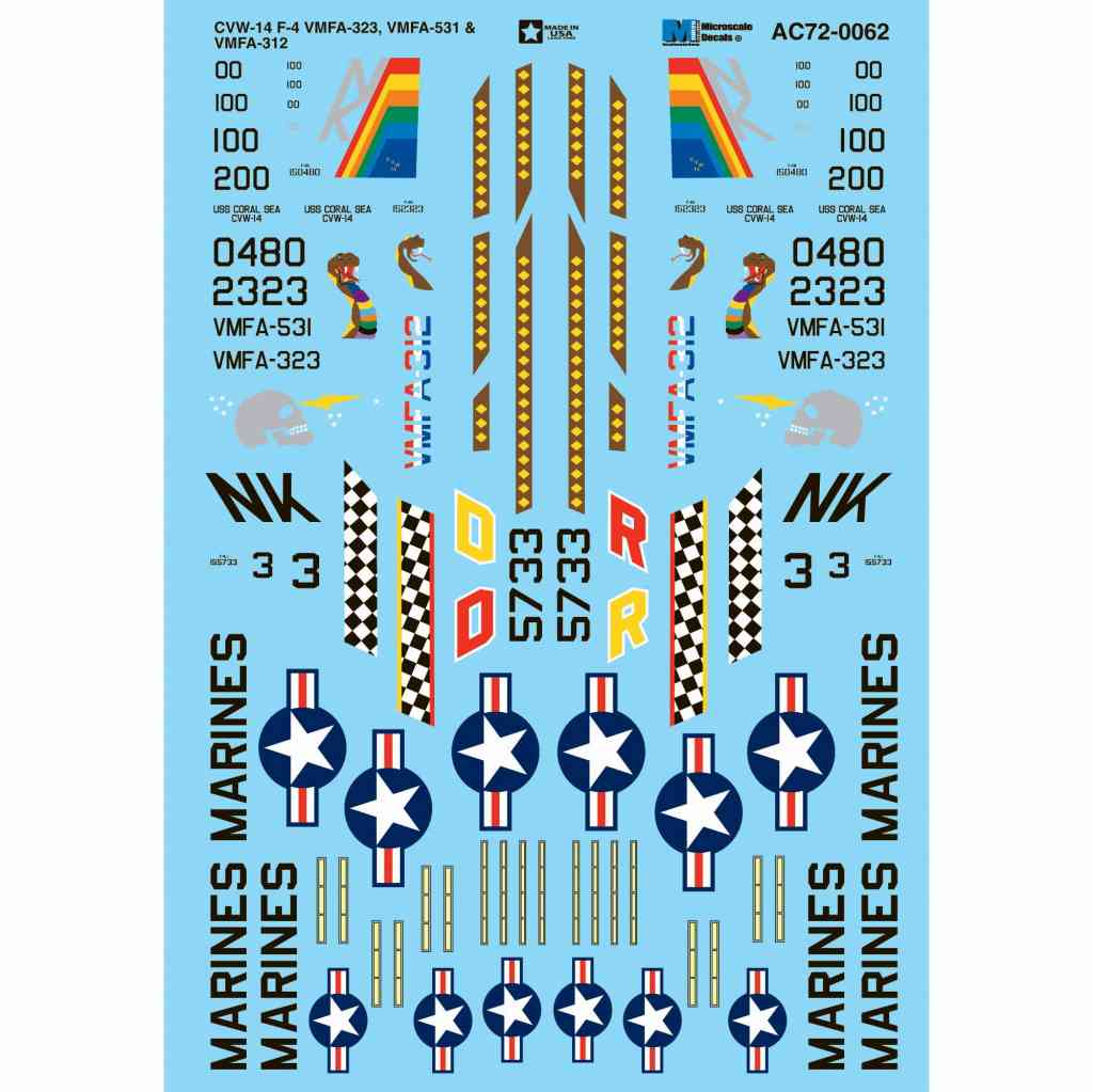 【新製品】AC72-0062 F-4J/F-4N ファントムII 第14空母航空団 VMFA-323, VMFA-531 & VMFA-312