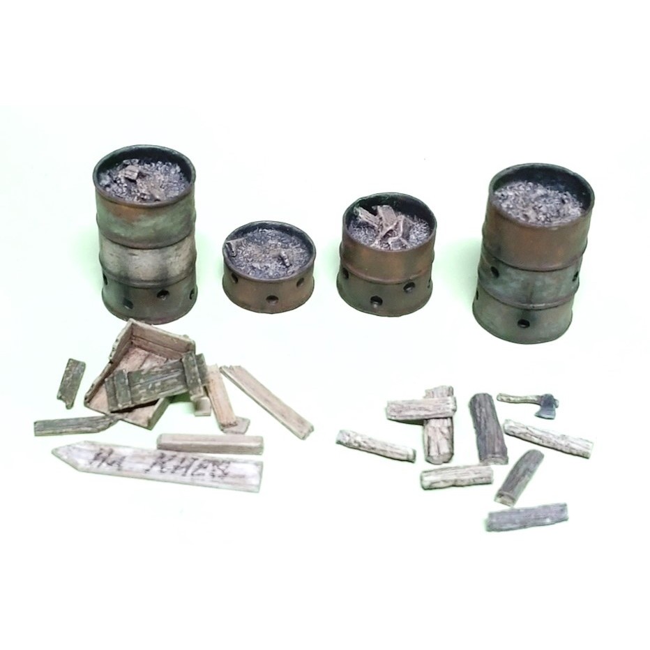 【新製品】Work Shop Shin M-20207 1/35 ドラム缶ストーブ&薪セット