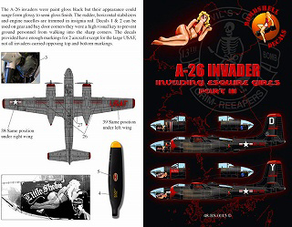 【新製品】[1600524801504] BOMBSHELL DECALS 48015)A-26 インベーダー ピンナップガール Pt.3