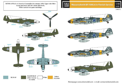 【新製品】D48013)メッサーシュミット Bf109G-6 フィンランド空軍