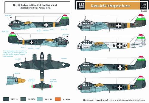 【新製品】D48022)ユンカース Ju88 ハンガリー空軍
