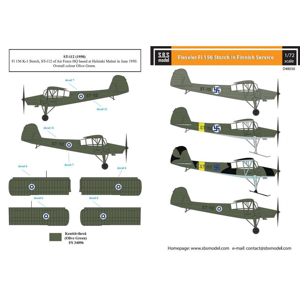 【新製品】D48030 フィゼラー Fi156 シュトルヒ フィンランド空軍