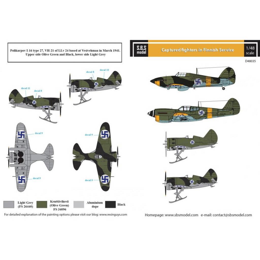 【新製品】D48035 フィンランド軍 鹵獲戦闘機