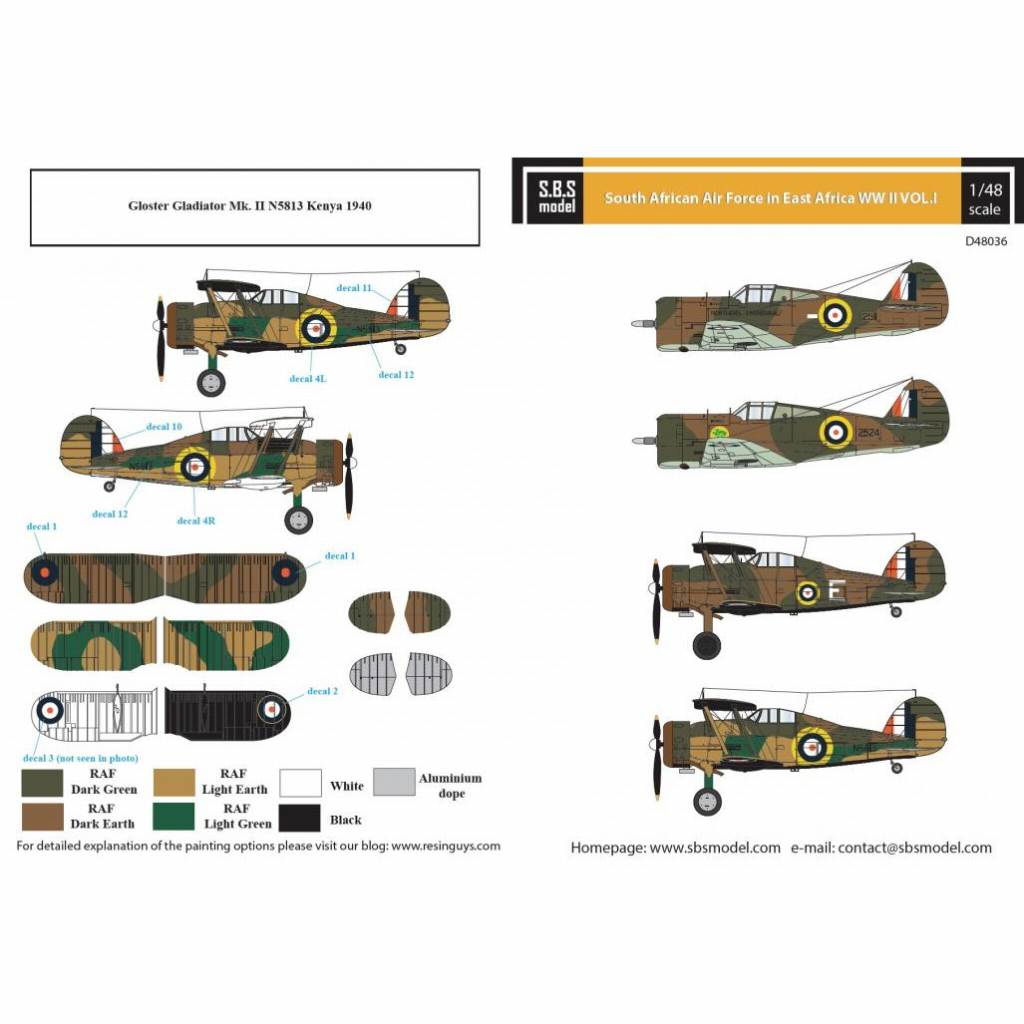 【新製品】D48036 南アフリカ空軍 ｢WWII 東アフリカ戦線｣ Vol.I