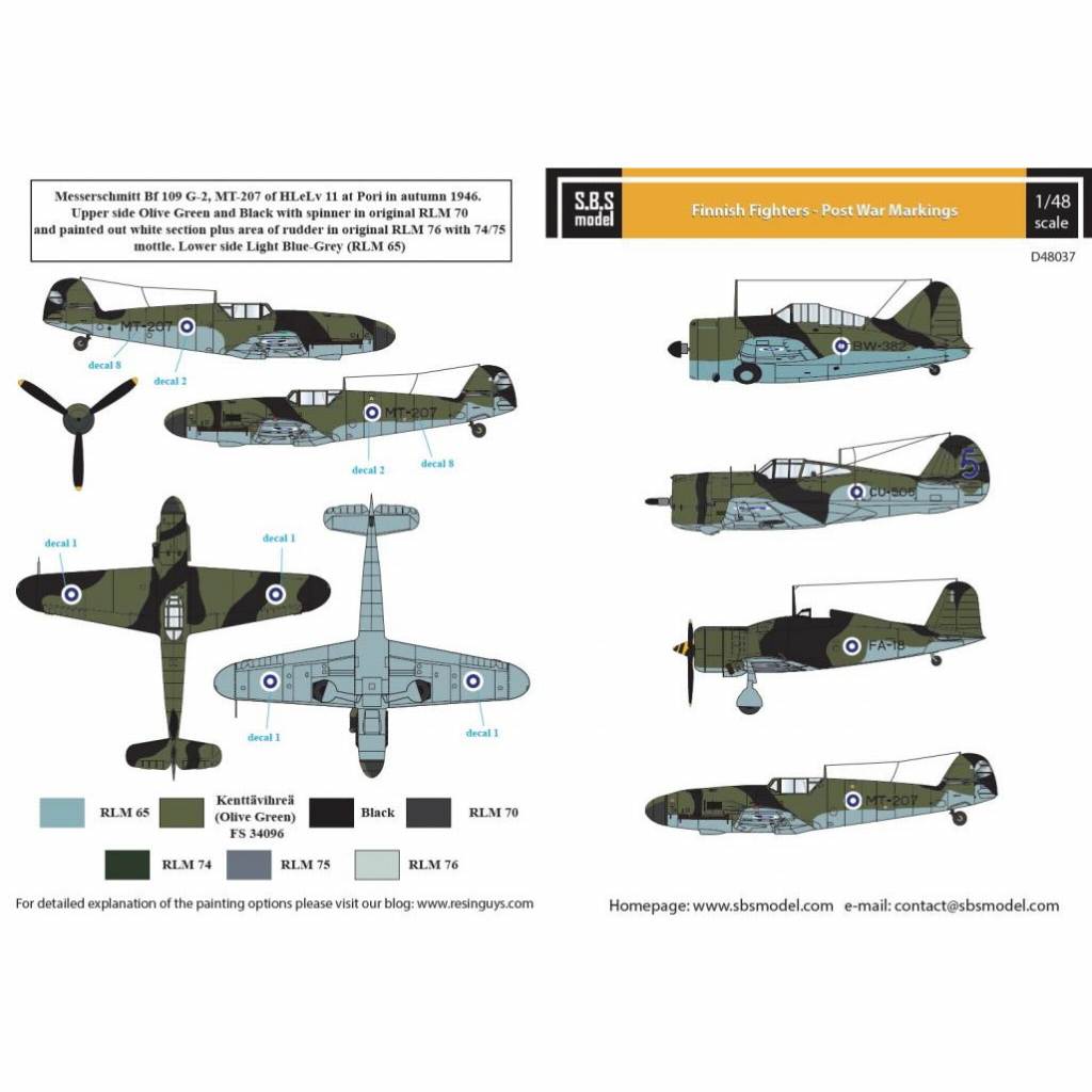 【新製品】D48037 フィンランド軍 大戦直後戦闘機