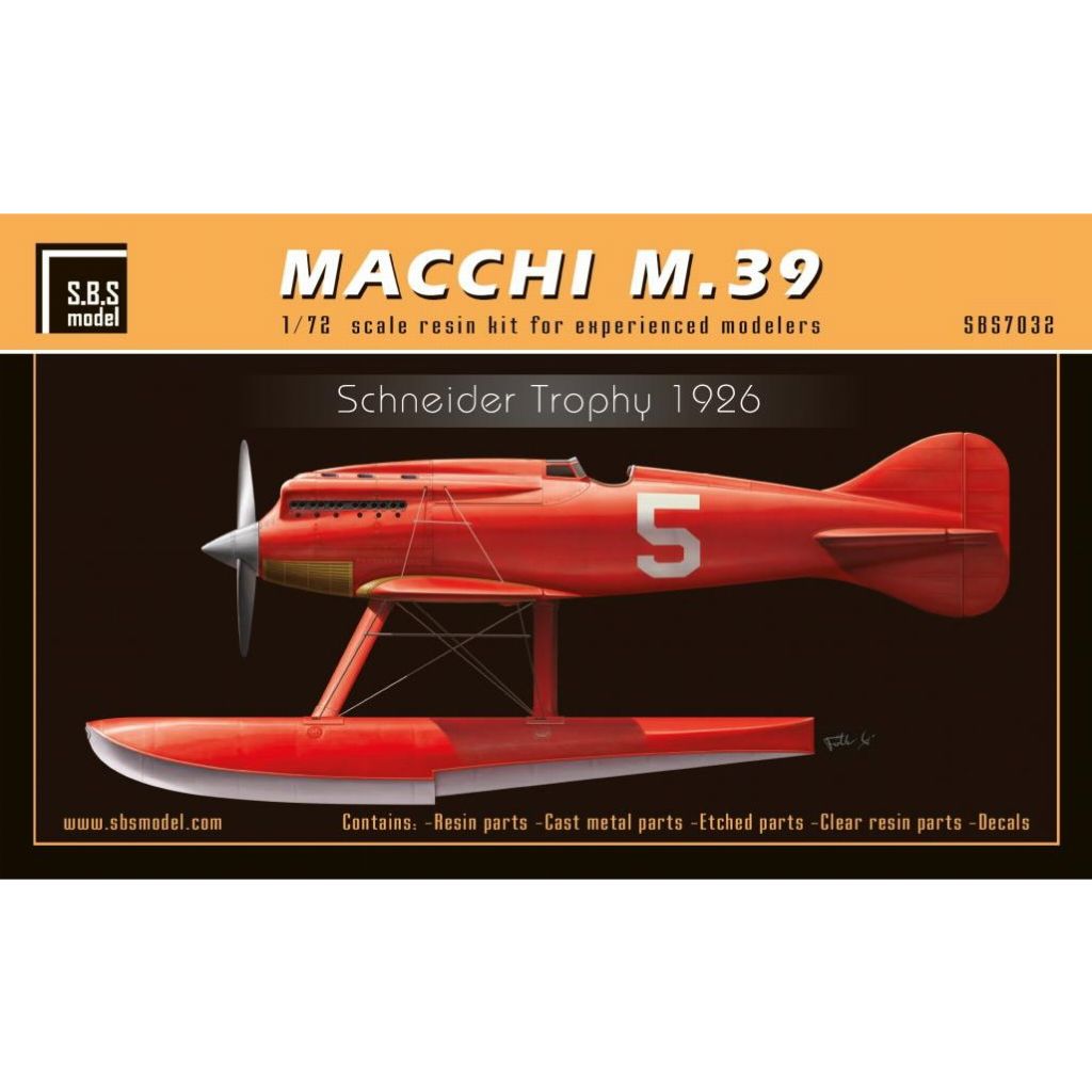 【新製品 7月28日入荷予定】SBS7032 1/72 マッキ M.39 ｢1926年 シュナイダー・トロフィー 優勝機｣