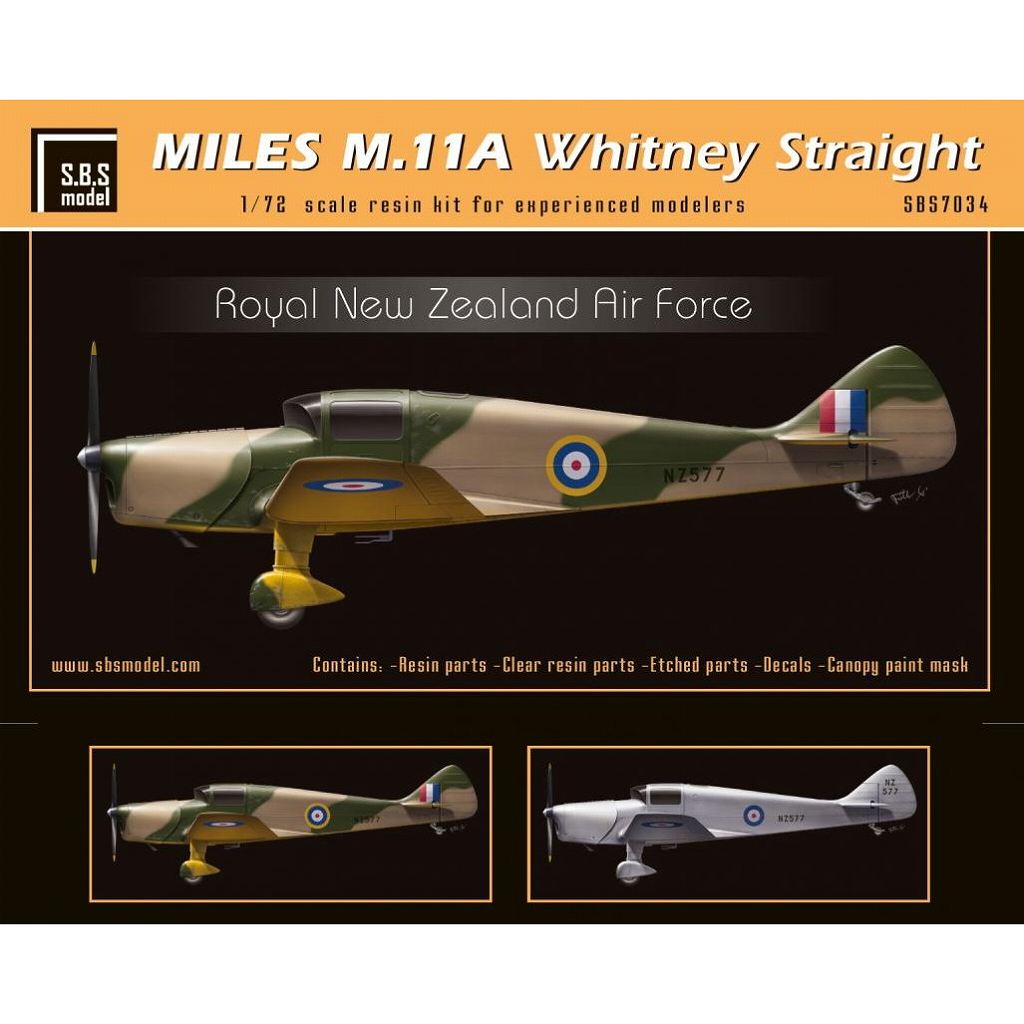 【新製品】SBS7034 1/72 マイルズ M.11A ホイットニー・ストレート ニュージーランド空軍