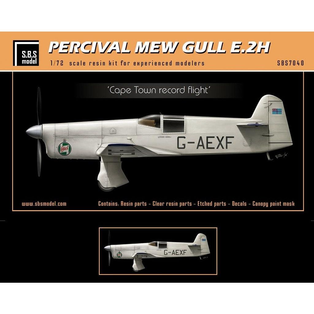 【新製品】SBS7040 1/72 パーシバル・ミュー・ガル E.2H ケープタウンレース記録機 1939年