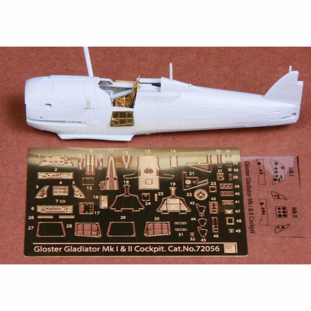 【新製品】72056 グロスター グラディエーター Mk.I/II 内装エッチングパーツ