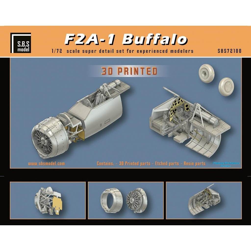 【新製品】72100 1/72 ブリュースター F2A-1 バッファロー スーパーディテールセット
