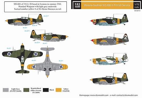 【新製品】D72015)モラーヌ・ソルニエ MS406 フィンランド空軍