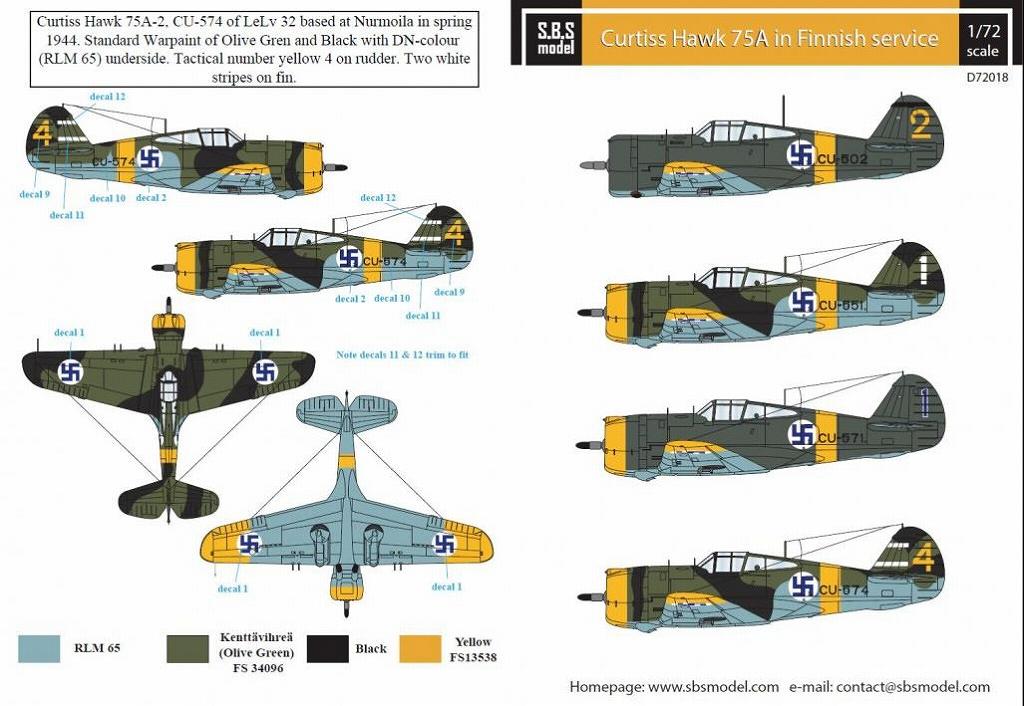【新製品】D72018)カーチス ホーク 75A フィンランド空軍