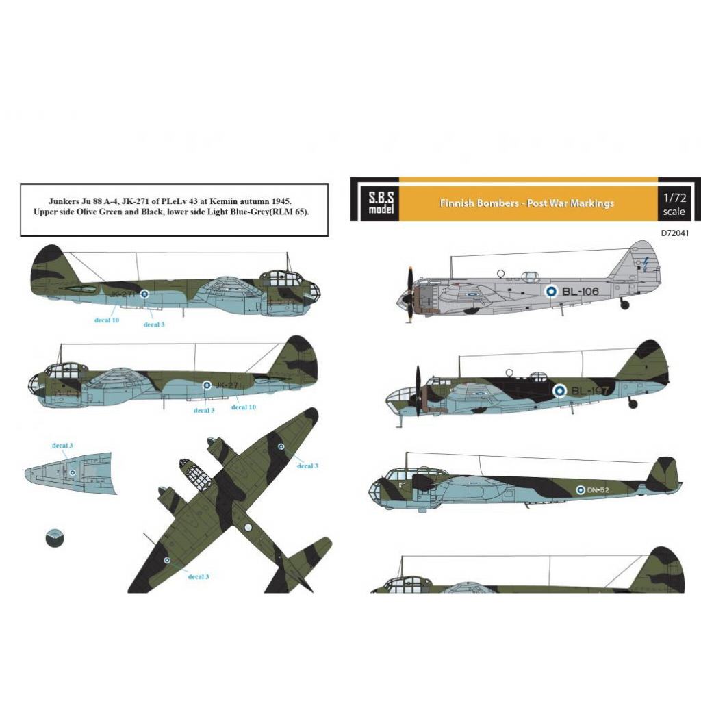 【新製品】D72041 フィンランド空軍爆撃機 ｢大戦後｣