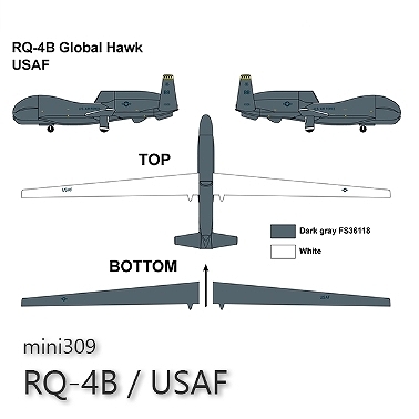 【新製品】309)ノースロップ・グラマン RQ-4B グローバルホーク アメリカ空軍