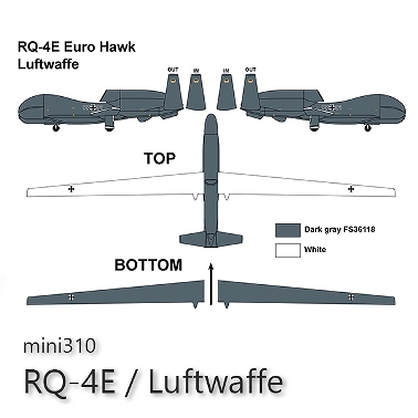 【新製品】310)ノースロップ・グラマン RQ-4E ユーロホーク ドイツ空軍