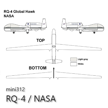 【新製品】312)ノースロップ・グラマン RQ-4 グローバルホーク NASA