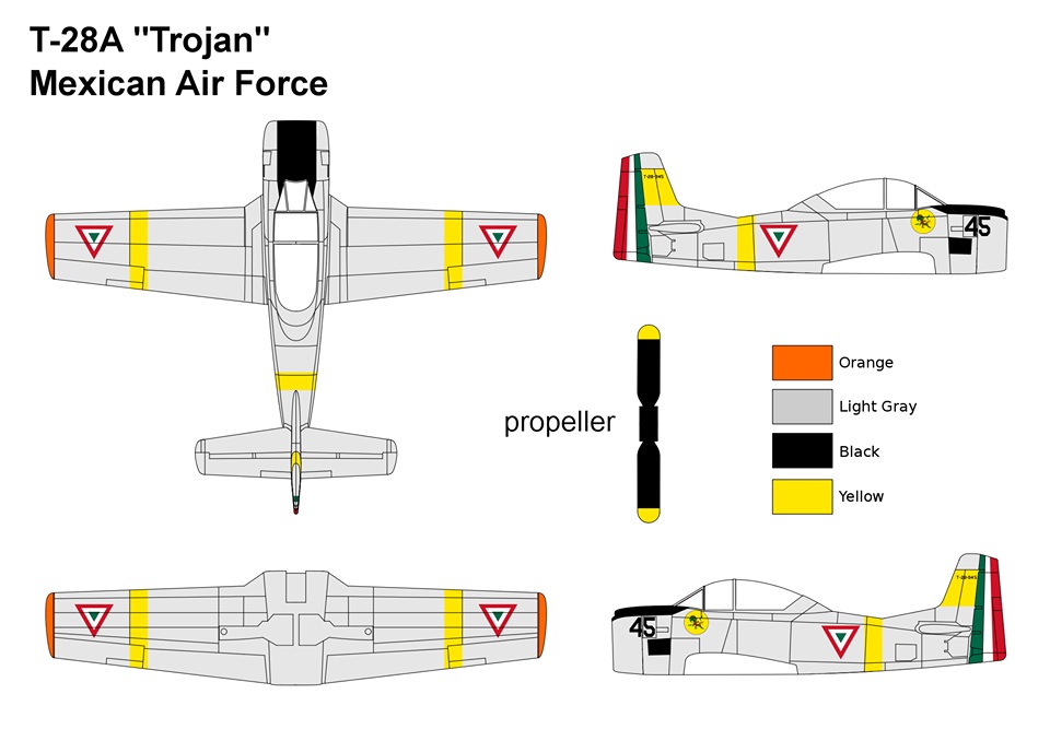 【新製品】315)ノースアメリカン T-28A トロージャン メキシコ空軍