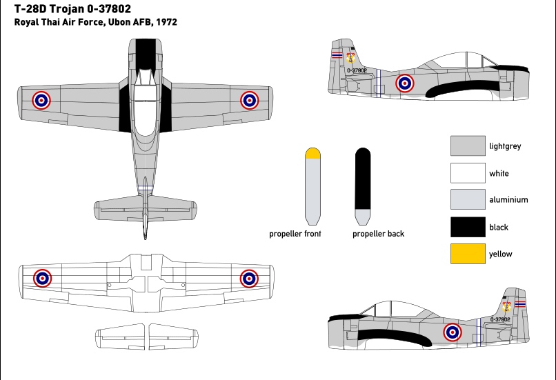 【新製品】316)ノースアメリカン T-28D トロージャン タイ空軍