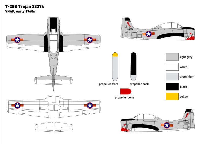 【新製品】317)ノースアメリカン T-28B トロージャン 南ベトナム空軍