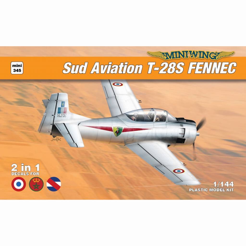 【新製品】345 1/144 シュド・アビアシオン T-28S フェネック 2 in 1 (2機入り)