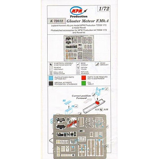 【新製品】[2000487101205] K72012)グロスター ミーティアF.Mk.4 塗装済エッチングパーツ