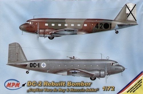 【新製品】72527)ダグラス DC-2 改造爆撃機 フィンランド空軍 ハンシン・ユッカ号/スペイン空軍
