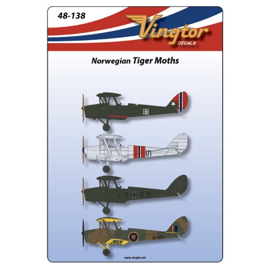 【新製品】Vingtor48-138 デ・ハビランド DH.82a タイガーモス ノルウェー
