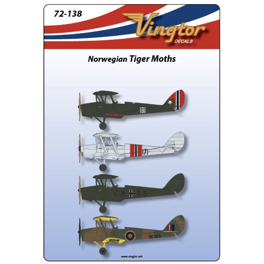 【新製品】Vingtor72-138 デ・ハビランド DH.82a タイガーモス ノルウェー