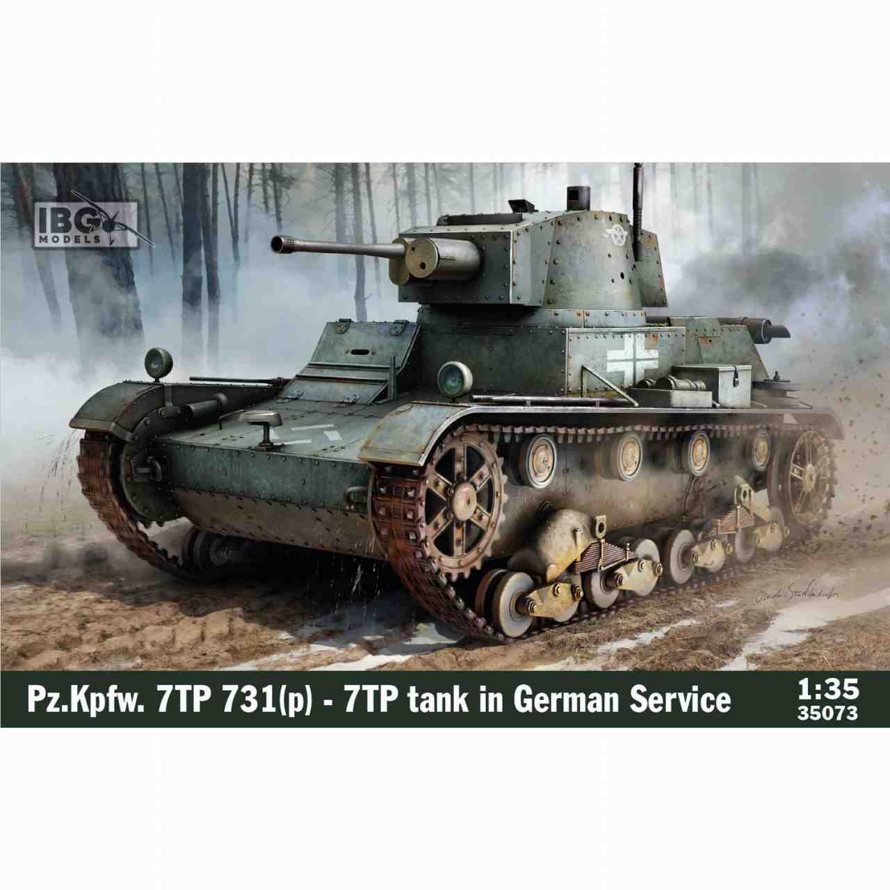 【新製品】35073)独 Pz.Kpfw. 7TP 731(p)37mm砲鹵獲戦車 インテリア付