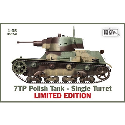 【新製品】35074L ポーランド 7TP 単砲塔型戦車 フルインテリア付+フィギュア&ブラス砲身 限定版