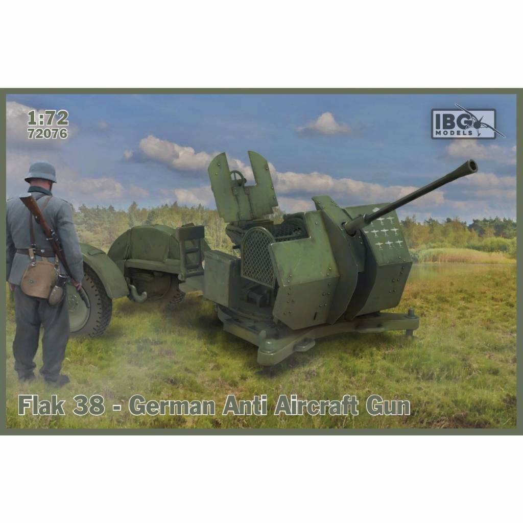 【新製品】72076 独 2cm Flak38 対空機関砲トレーラー付き 2個セット