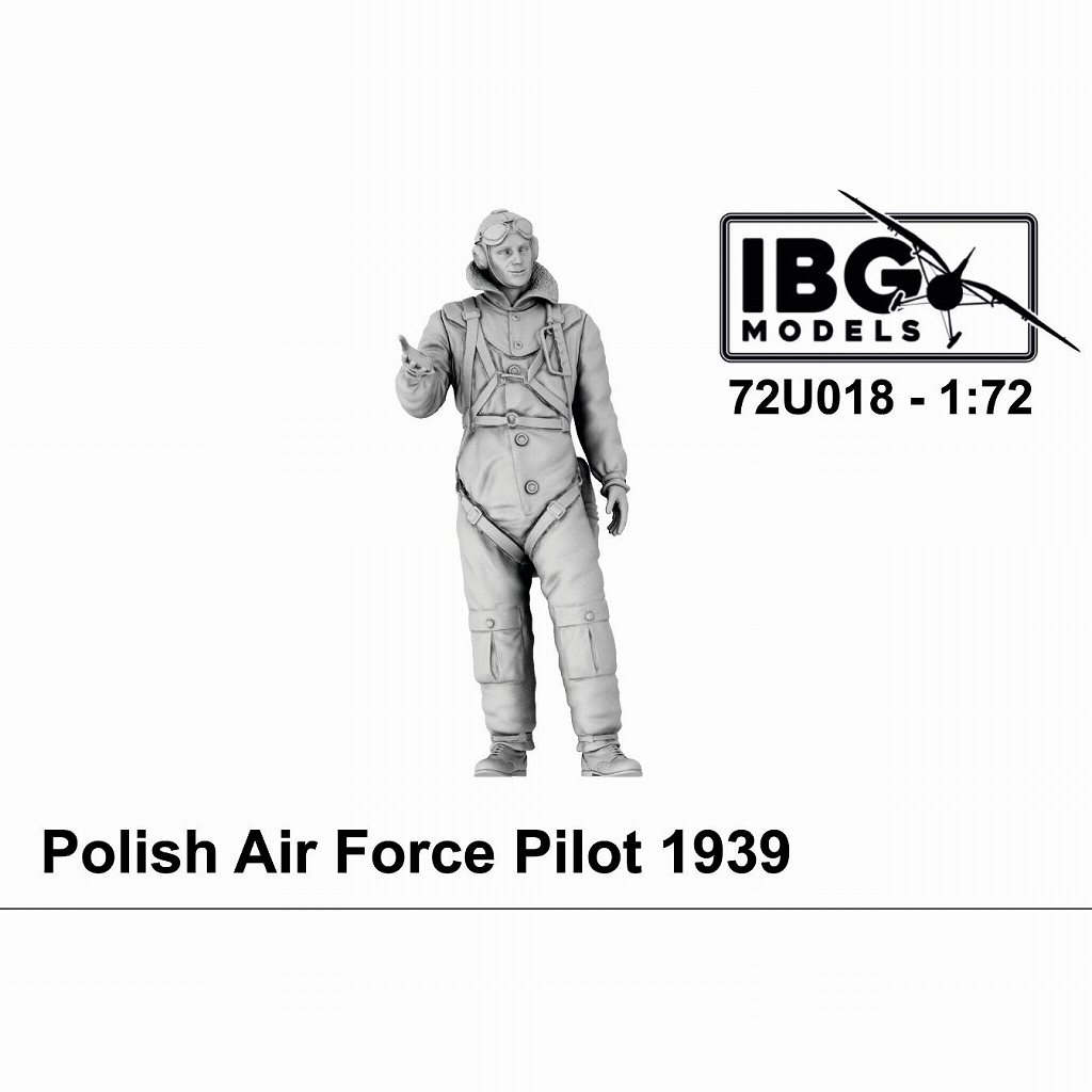 【新製品】72U018 ポーランド軍パイロット立像1939 3Dプリント IBG用