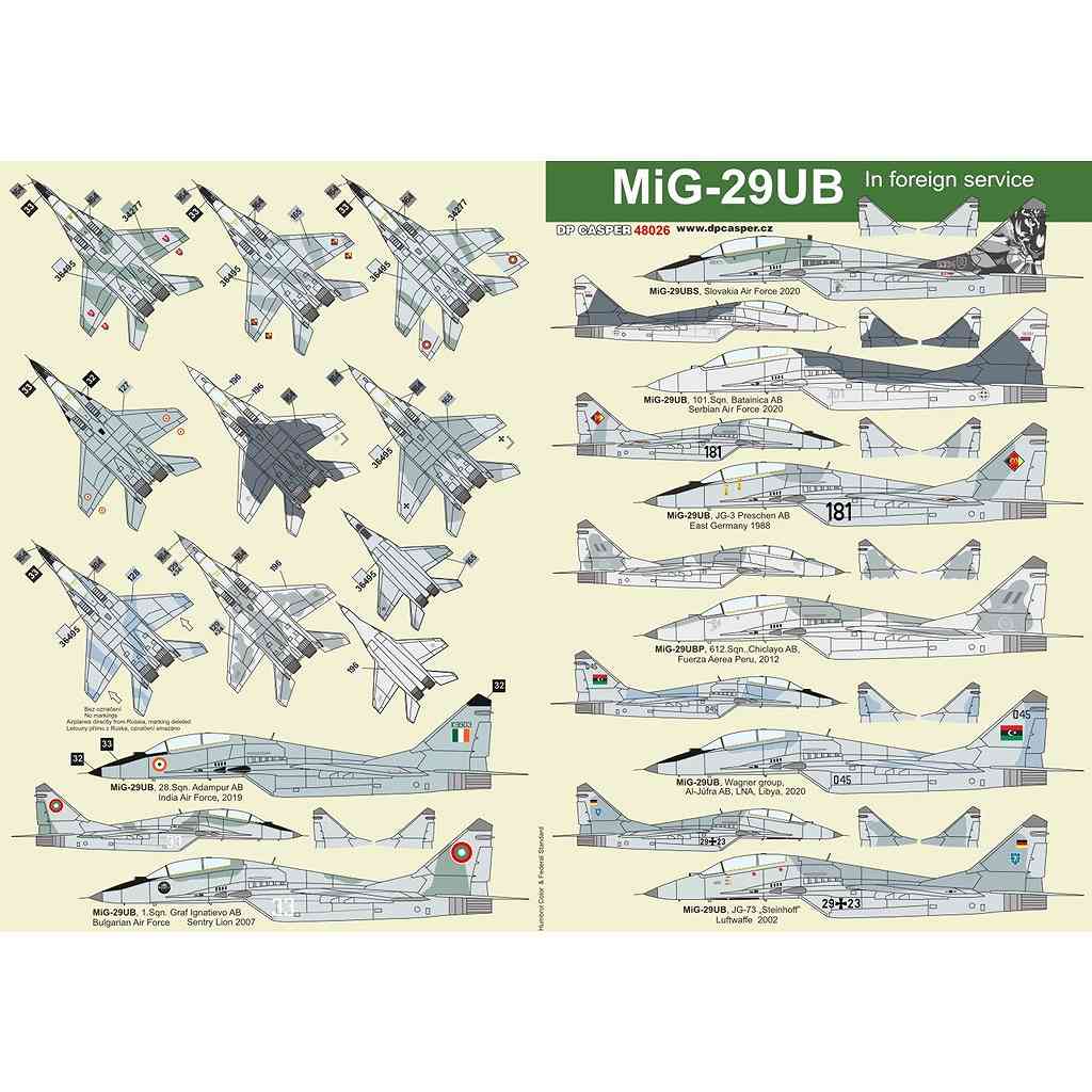 【新製品】48026 ミグ MiG-29 フルクラム 国外運用機
