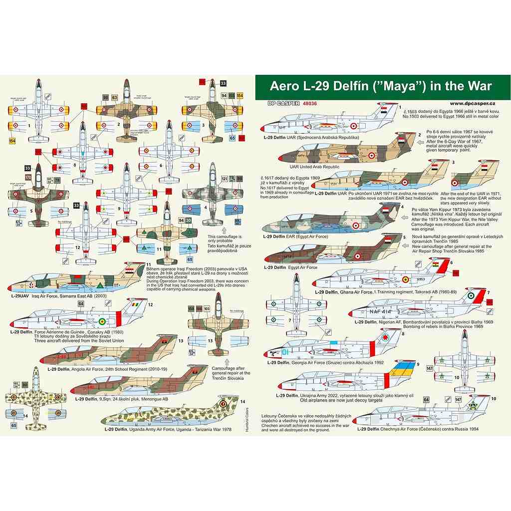 【新製品】48036 アエロ L-29 デルフィン(マヤ) 実戦参加機マーキング