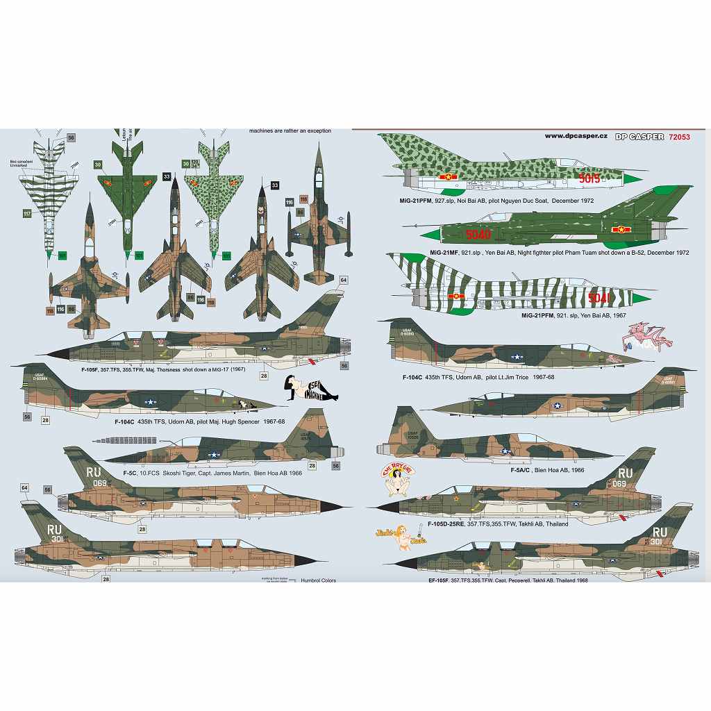 【新製品】72053 ベトナム戦争 迷彩塗装の航空機