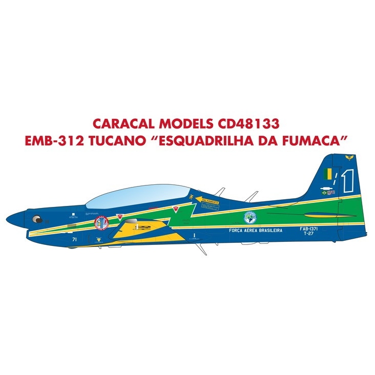 【新製品】48133 エンブラエル EMB-312 ツカノ ブラジル空軍 エスカドリラ・ダ・フマサ